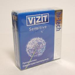 Презерватив "Vizit" Hi-tech Sensitive (сверхчувствит.) 3 шт