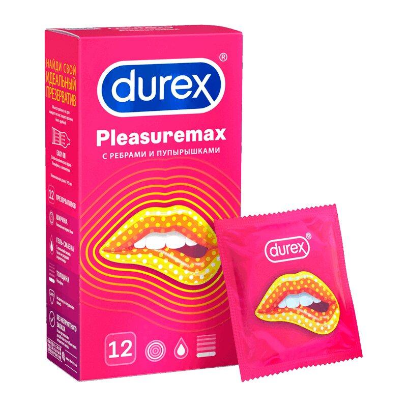 Durex Плежемакс Презервативы с ребрами и пупырышками 12 шт