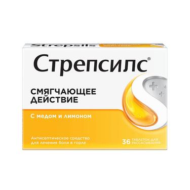 Стрепсилс Мед-Лимон таблетки для рассасывания 36 шт