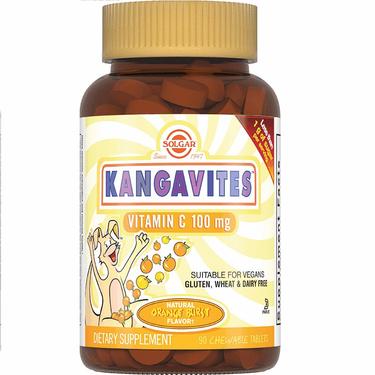 Солгар Кангавитес вит С 100мг со вкусом апельсина таблетки жевательные для детей 90 шт.