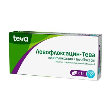 Левофлоксацин-Тева таблетки 500мг 14 шт.