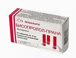 Бисопролол-Прана таблетки 5 мг 30 шт