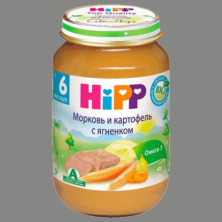 Детское питание Hipp Пюре Ягненок-Морковь-Картофель 190 г с мес.