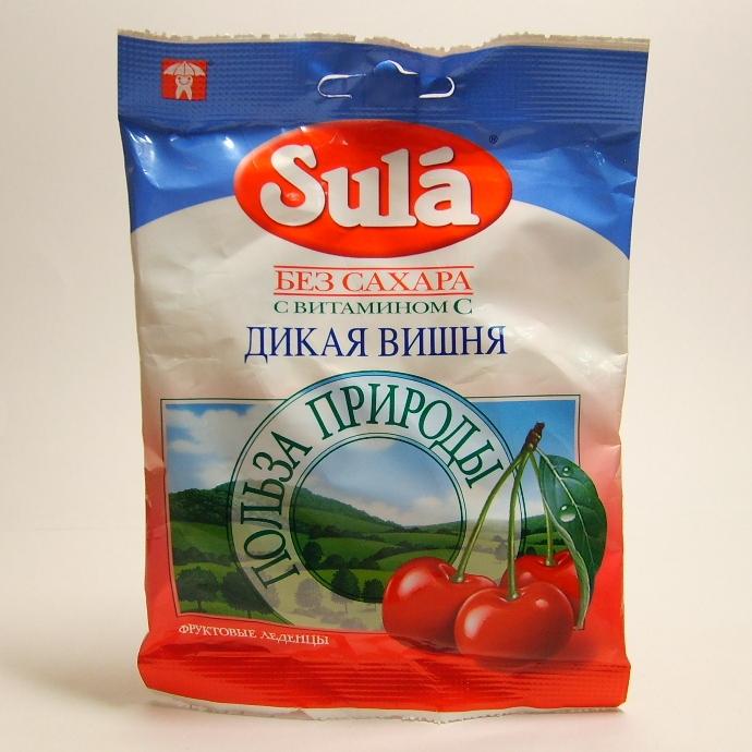 Леденцы "Sula", дикая вишня, диабетические 60 г N1