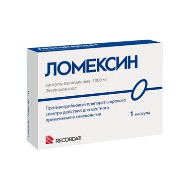 Ломексин кап.вагин.1000 мг 1 шт