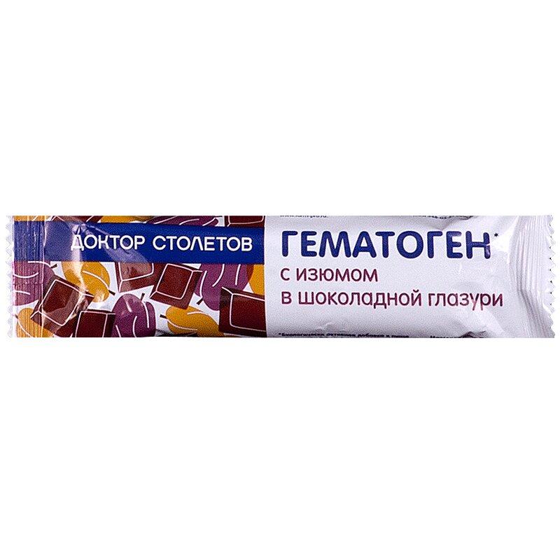 Доктор Столетов Гематоген с изюмом в шоколадной глазури 40 г