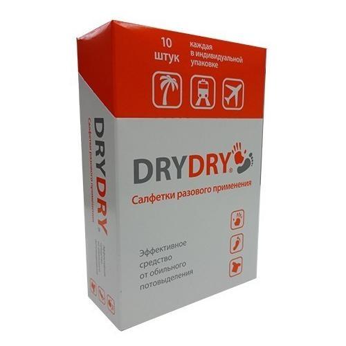 Dry Dry салфетки от обильного потоотделения 10 шт