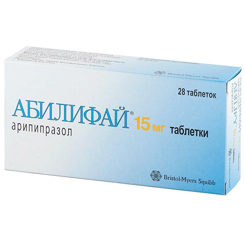 Абилифай таблетки 15 мг 28 шт