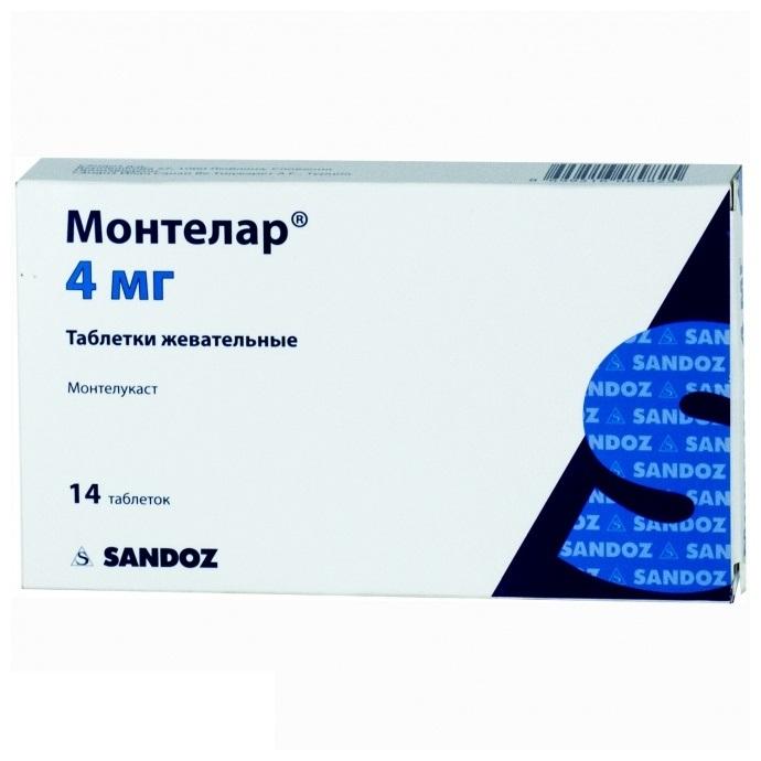 Монтелар таблетки жевательные 4 мг 14 шт