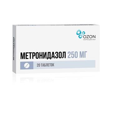 Метронидазол таблетки 250мг 20 шт.