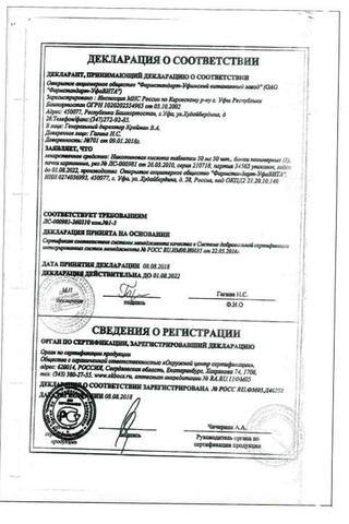 Сертификат Никотиновая кислота