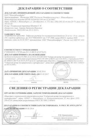 Сертификат Эуфиллин