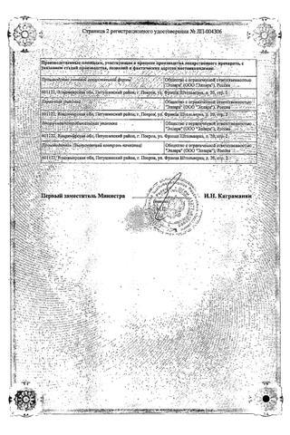 Сертификат Хлоропирамин