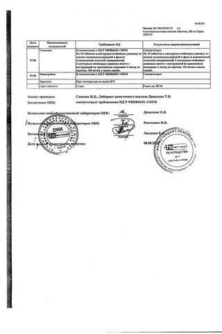 Сертификат Ацетилсалициловая кислота