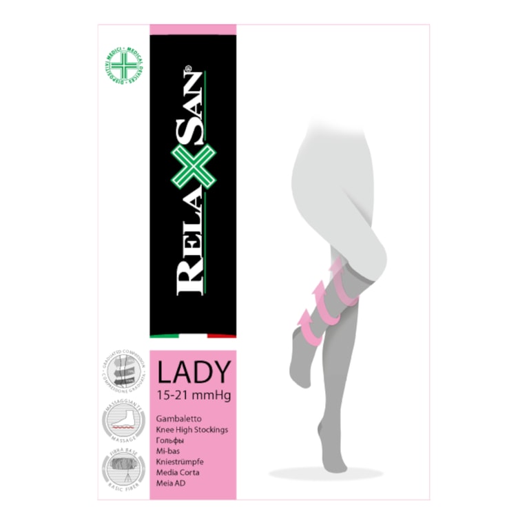 Relaxsan Lady Гольфы компрессионные Gambaletto 1 класс компрессии размер 2 Черные