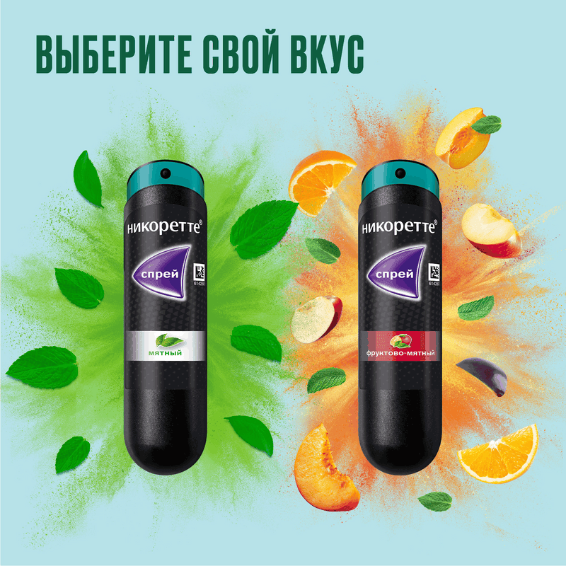 Никоретте 1 мг/доза спрей Мята 150 доз 13,2 мл