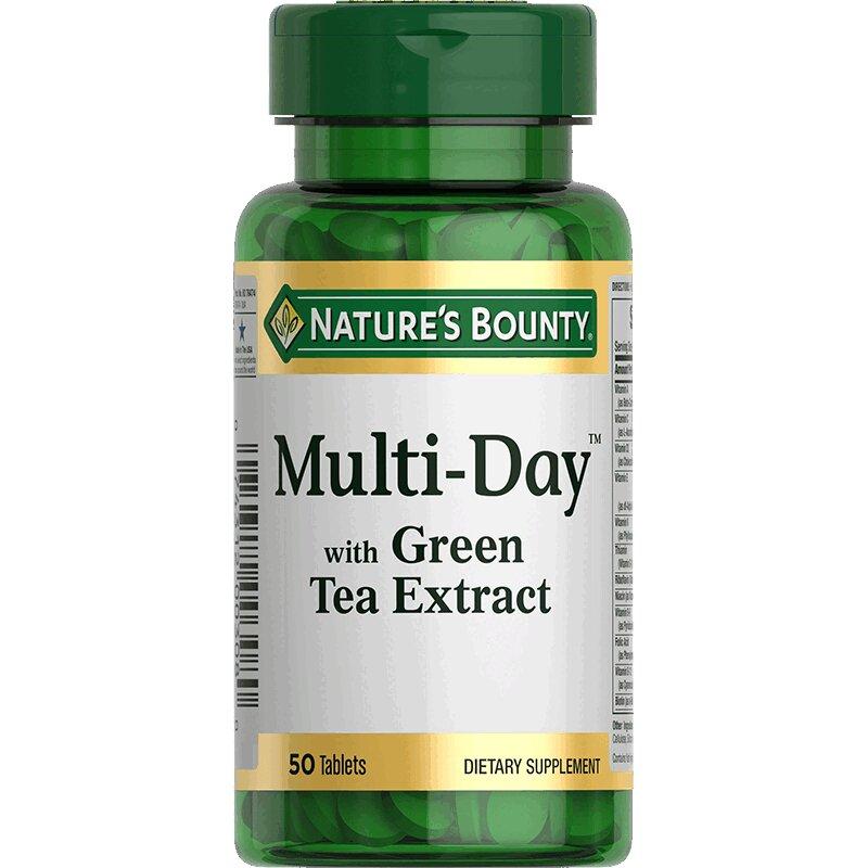 Natures Bounty МультиДэй Витаминный комплекс с экстрактом Зеленого Чая таб.50 шт