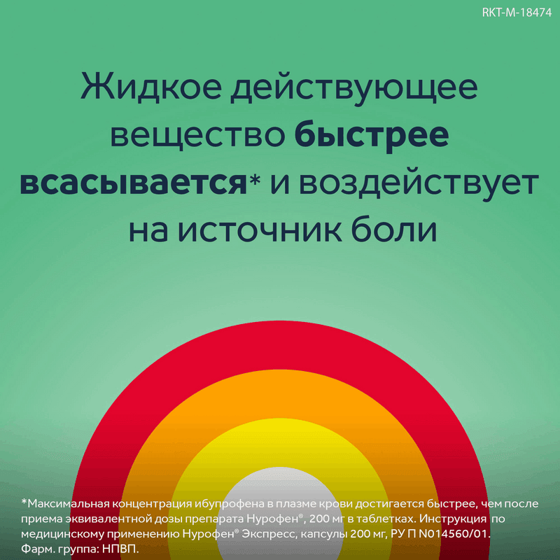 Нурофен Экспресс 200 мг капсулы 16 шт