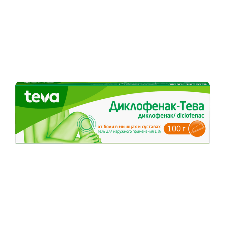 Диклофенак-Тева 1% гель для наружного применения 100 г