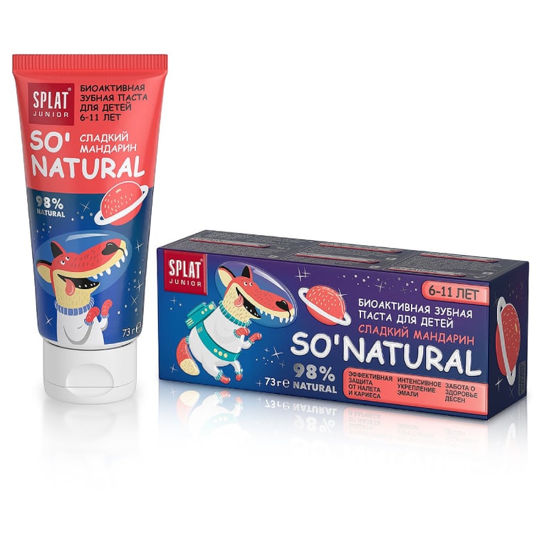 Splat Junior Зубная паста для детей 6-11 лет Сладкий мандарин 55 мл