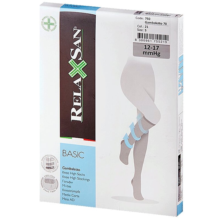 Relaxsan Basic Гольфы компрессионные Gambaletto профилактические 70 den размер 2 Черные