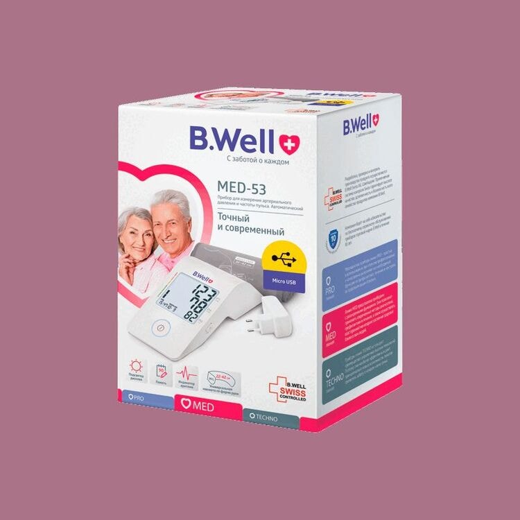 B.Well Тонометр автоматический MED-53 с адаптером