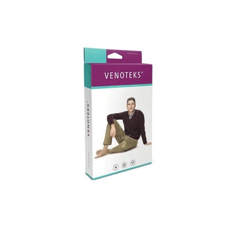 Venoteks Medical Чулки компрессионные унисекс 2 класс компрессии размер M Черные