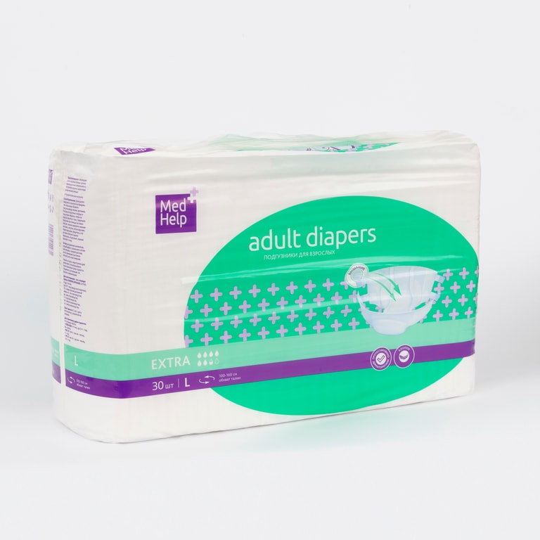 MedHelp Подгузники для взрослых размер L 30 шт