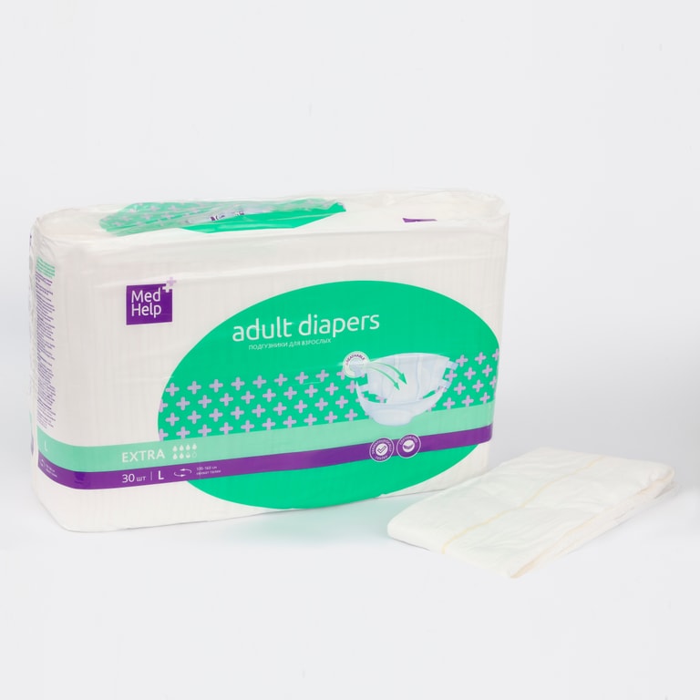 MedHelp Подгузники для взрослых размер L 30 шт