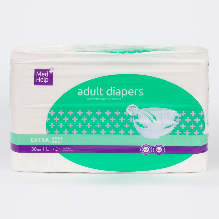 MedHelp Подгузники для взрослых размер L 30 шт