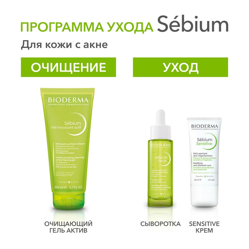 Bioderma Sebium Sensitive Крем увлажняющий успокаивающий для проблемной кожи 30 мл
