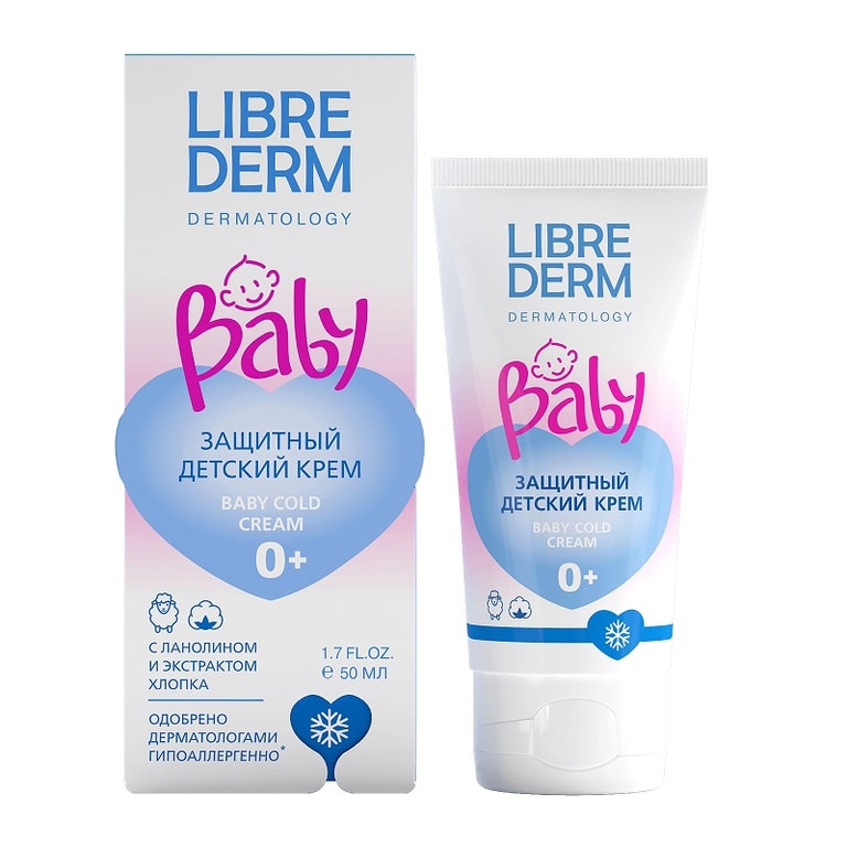 Librederm Baby Крем защитный детский Ланолин-Экстракт хлопка 50 мл