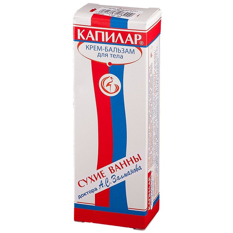 Капилар Сухие ванны Крем-бальзам для тела охлаждающий 75 мл
