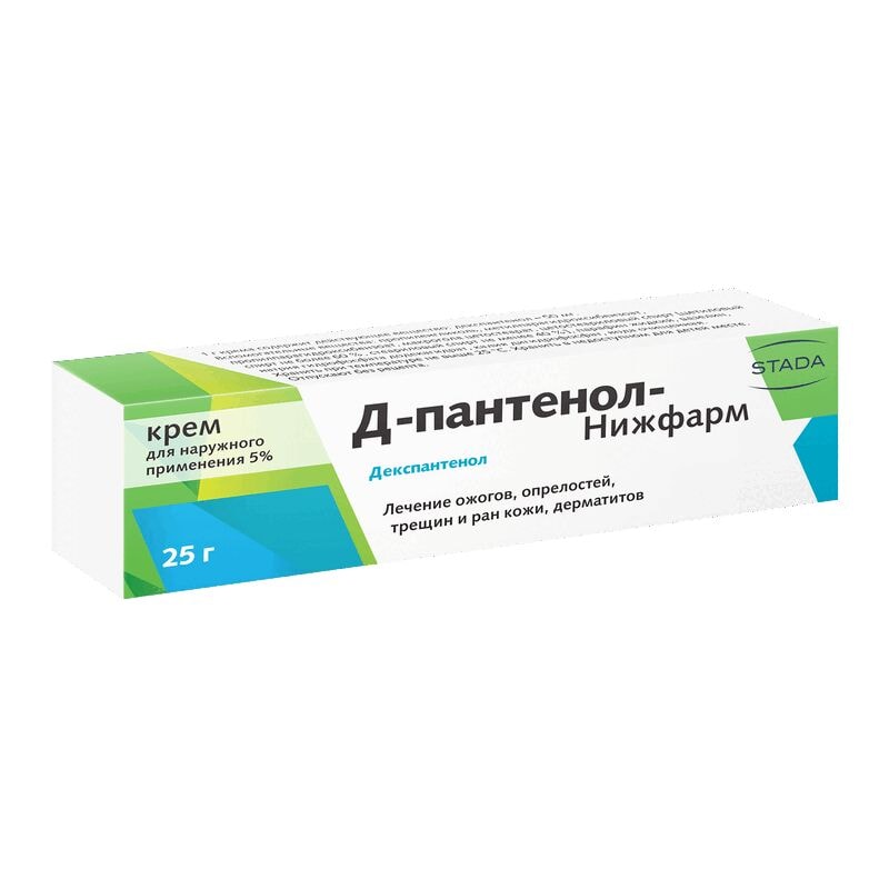 Д-пантенол-Нижфарм 5% крем для наружного применения 25 г