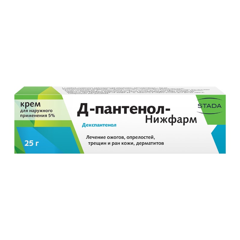 Д-пантенол-Нижфарм 5% крем для наружного применения 25 г