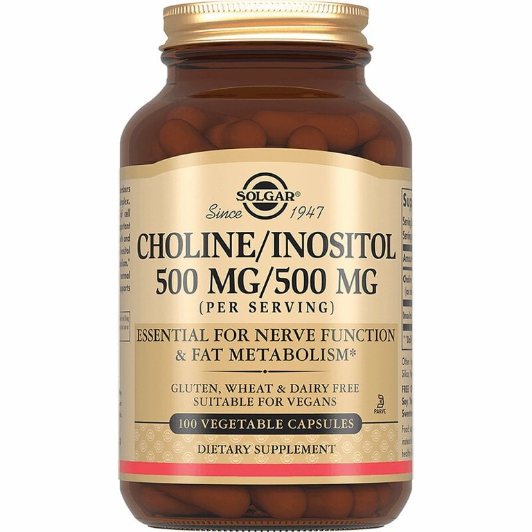 Solgar Холин и Инозитол 500 мг+500 мг капсулы 100 шт