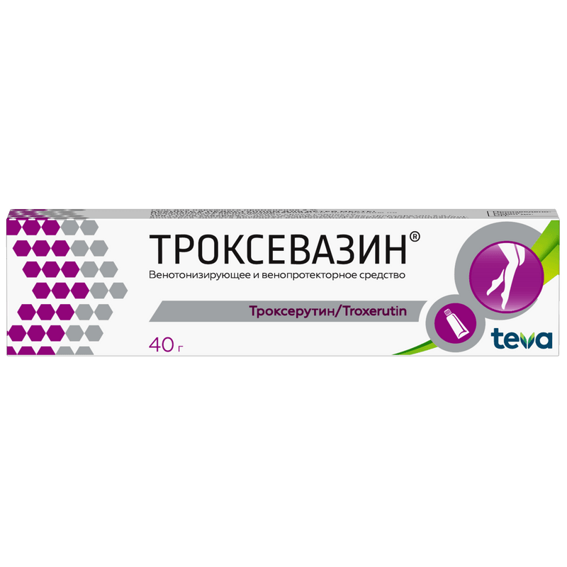 Троксевазин 2% гель для наружного применения 40 г