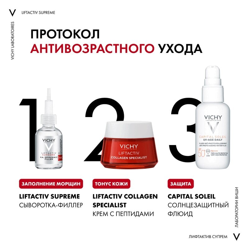 Vichy ЛифтАктив Гиалуроник/Супрем Гиалуроновая Сыворотка-филлер 30 мл