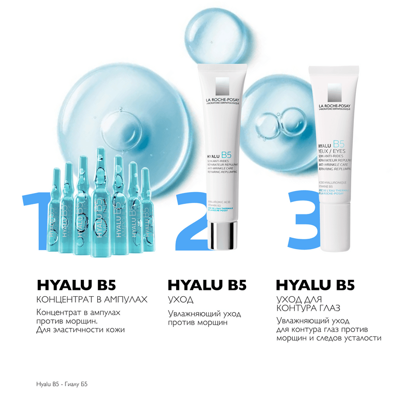 La Roche-Posay Hyalu В5 Концентрат против морщин с Гиалуроновой кислотой и Витамином B5 1,8 мл 7 шт