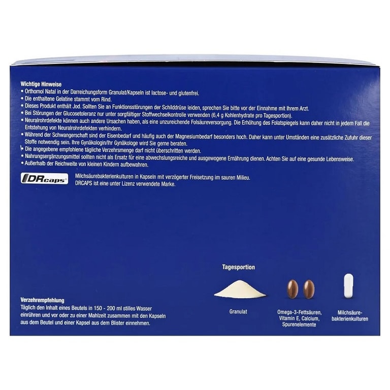 Ортомол Натал Витаминный комплекс для беременных порошок+капсулы 30 шт