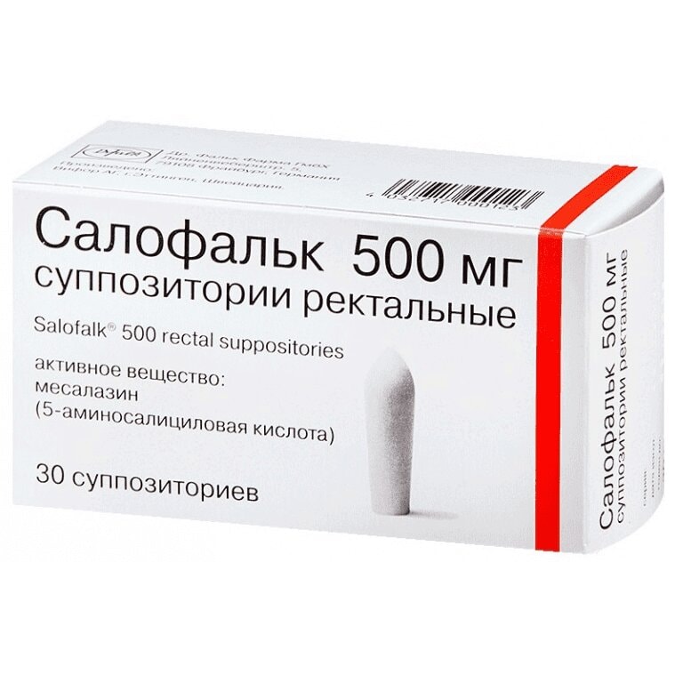 Салофальк 500 мг суппозитории ректальные 30 шт