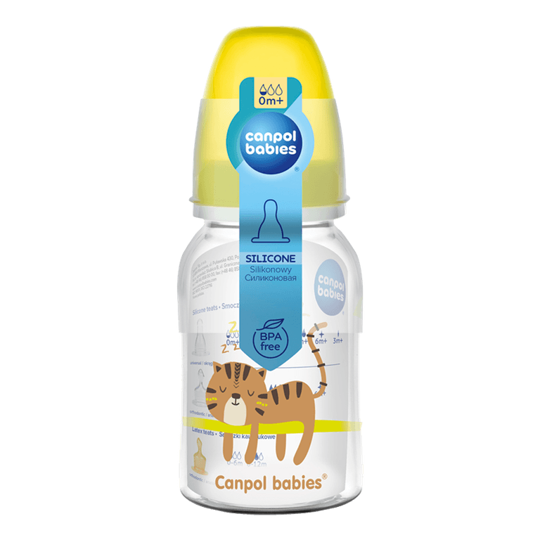 Канпол Бутылочка с узким горлышком Африка 120 мл с 0мес.Желтый