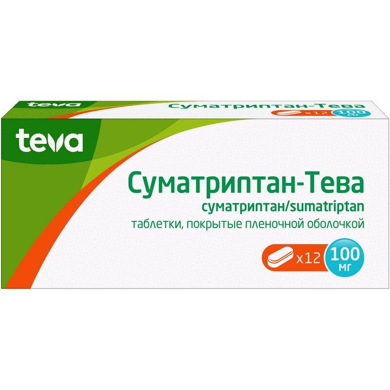 Суматриптан-Тева таблетки 100 мг 12 шт