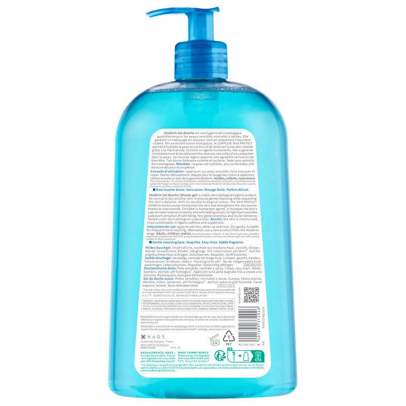 Bioderma Atoderm Гель для душа очищающий для сухой и нормальной кожи 1000 мл