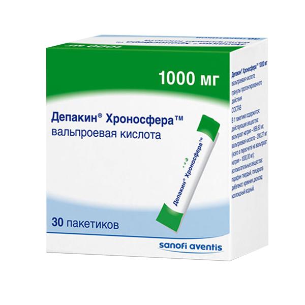 Депакин Хроносфера гранулы 1000 мг пак.30 шт