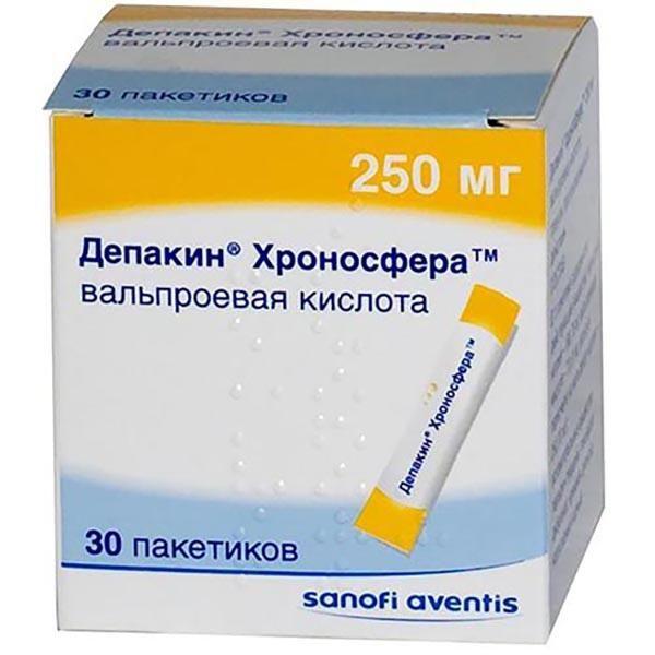 Депакин Хроносфера гранулы 250 мг пак.30 шт