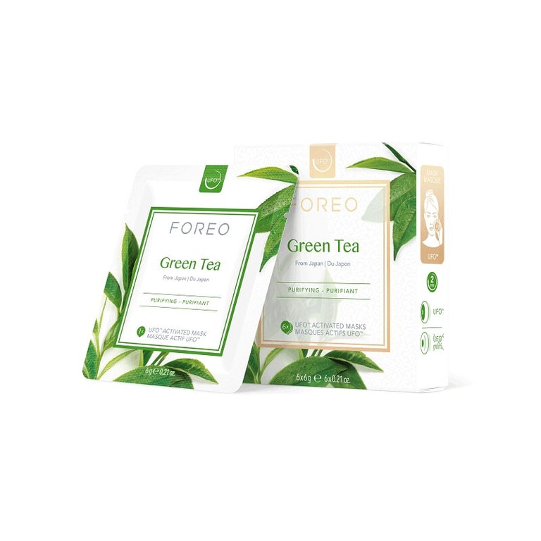 Foreo Маска для лица очищающая для УФО 6 шт Зеленый чай