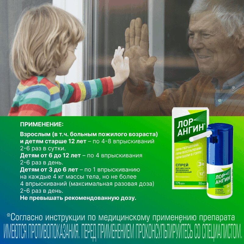 Лорангин 0,255мг/доза спрей для местного применения 30 мл