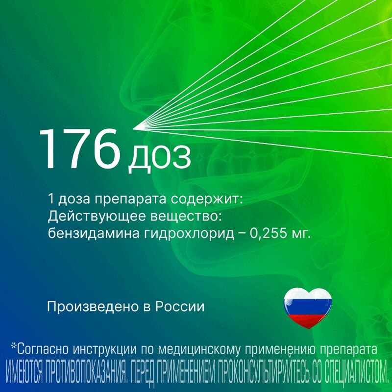 Лорангин 0,255мг/доза спрей для местного применения 30 мл
