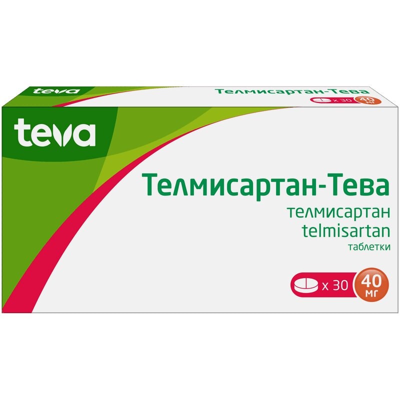 Телмисартан-Тева 40 мг таблетки 30 шт